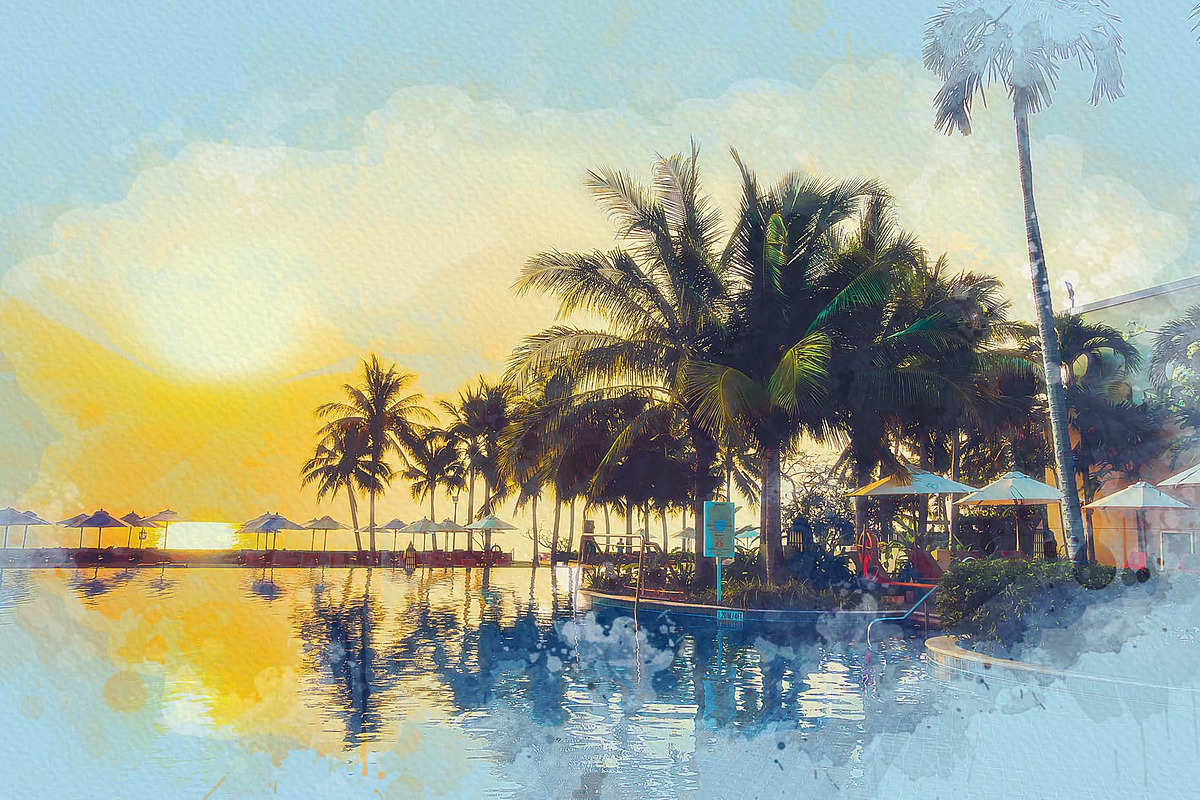 Landscape Photography Watercolor, an Action Add-On by MRI STUDIO (Photo 7 of 10)