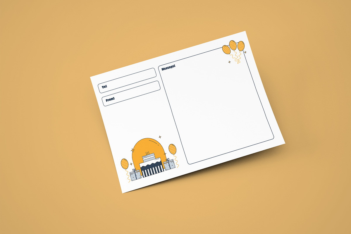 Creative Birthday Greeting Card, a Business Card Template by Neermana (Photo 4 of 4)