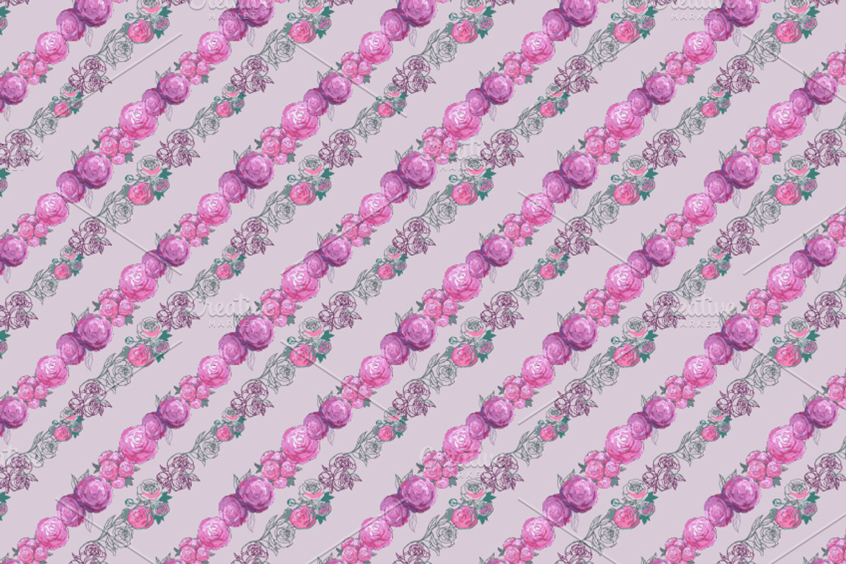 Set of 12 seamless floral patterns preview 2
