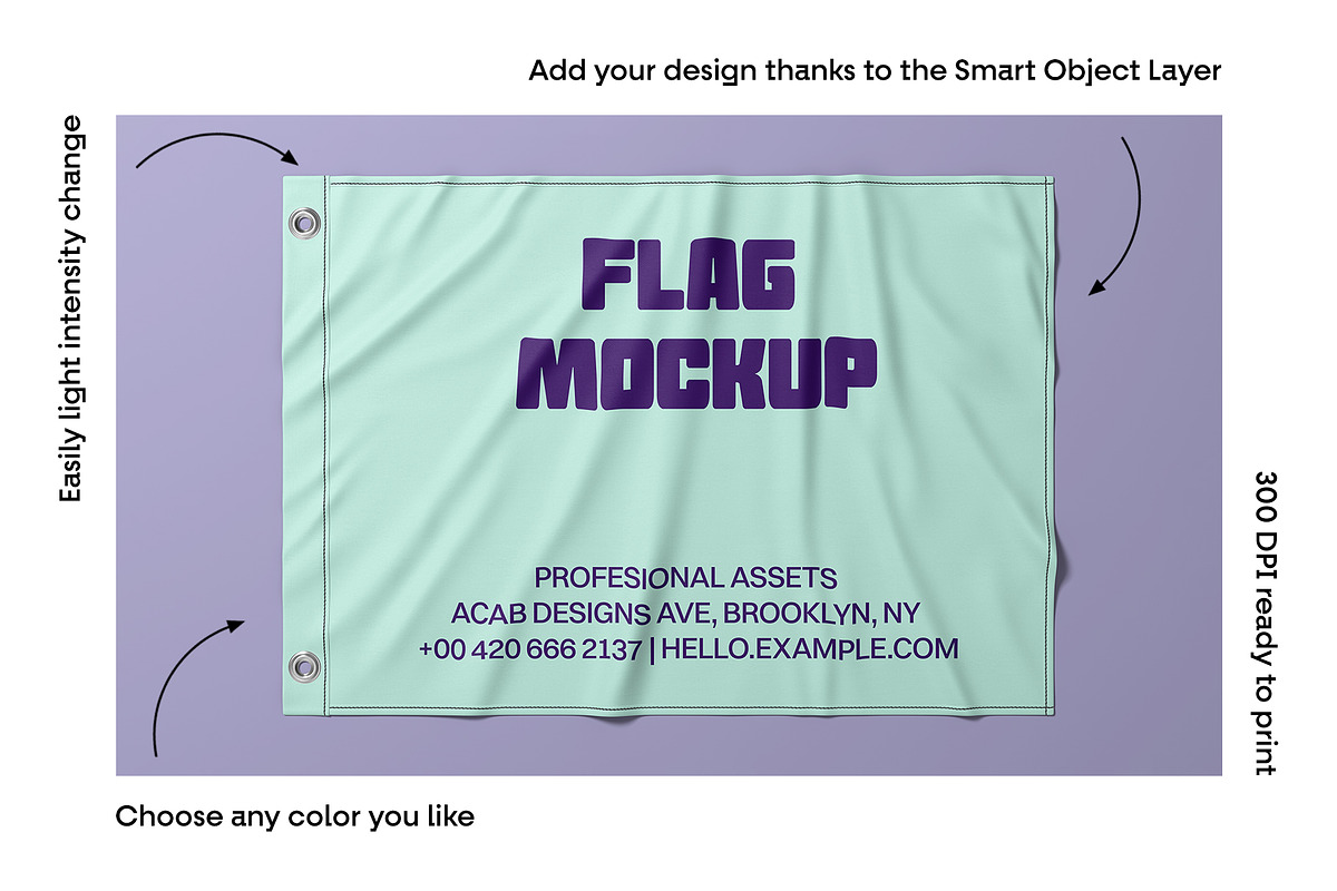 Signage Mockups vol.4 - Flag Mockups, an Advertising Mockup by MockupForest (Photo 3 of 10)