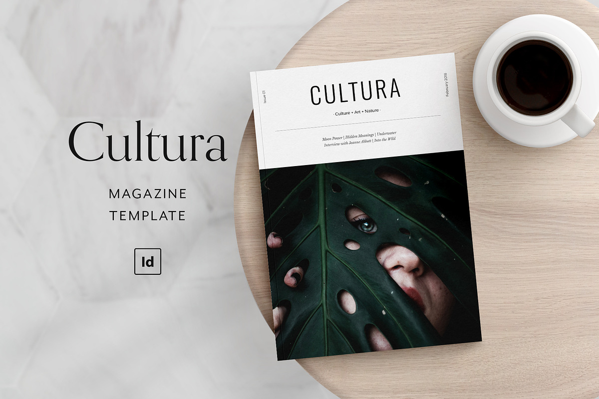 Cultura Magazine Template (InDesign), a Magazine Template by Eternel Design Studio (Photo 1 of 13)
