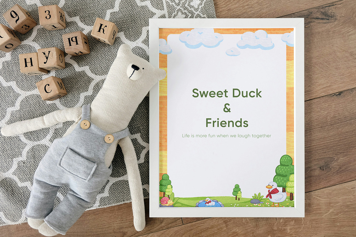 Sweet Duck & Friends – Watercolor, an Animal Illustration by CreativeValuation (Photo 6 of 11)