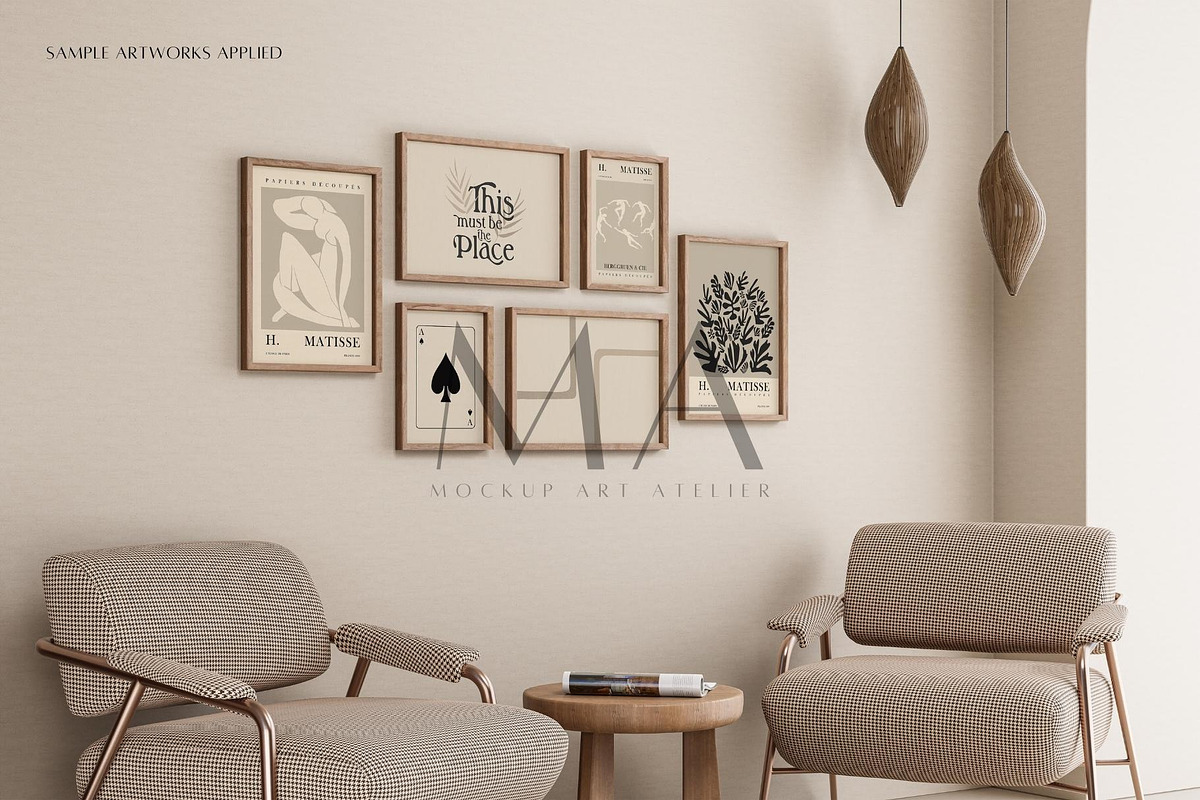 Vintage Frame Mockup Bundle Set of 9, a Household Mockup by Mockup Art Atelier (Photo 12 of 18)