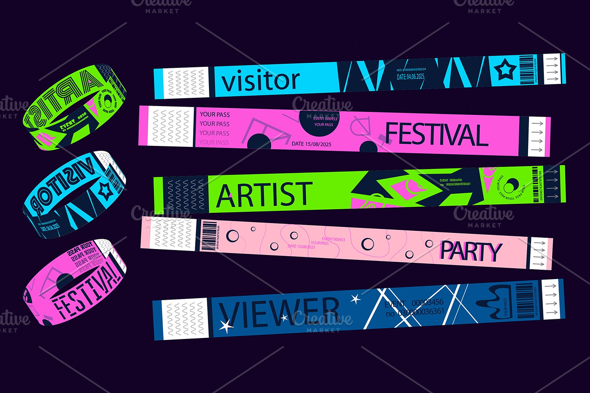 Event Party Bracelets, an Object Illustration by alexdndz (Photo 10 of 11)