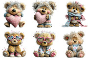 Whimsical Valentine Teddy Bear PNG, an Illustration by CraftArtStudio (Thumbnail 6 of 6)