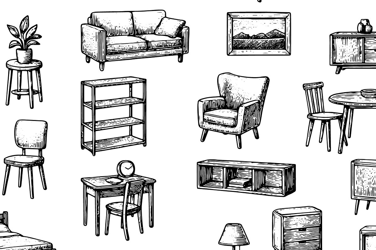 Modern Furniture Collection, an Object Graphic by RT Studio (Photo 4 of 4)