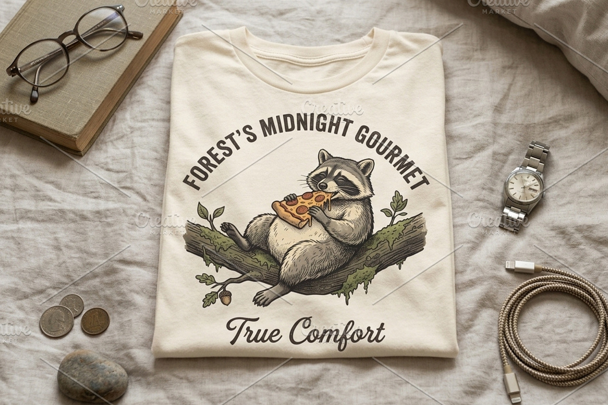 Forest's midnight gourmet, an Animal Illustration by Vectorlina (Photo 4 of 5)