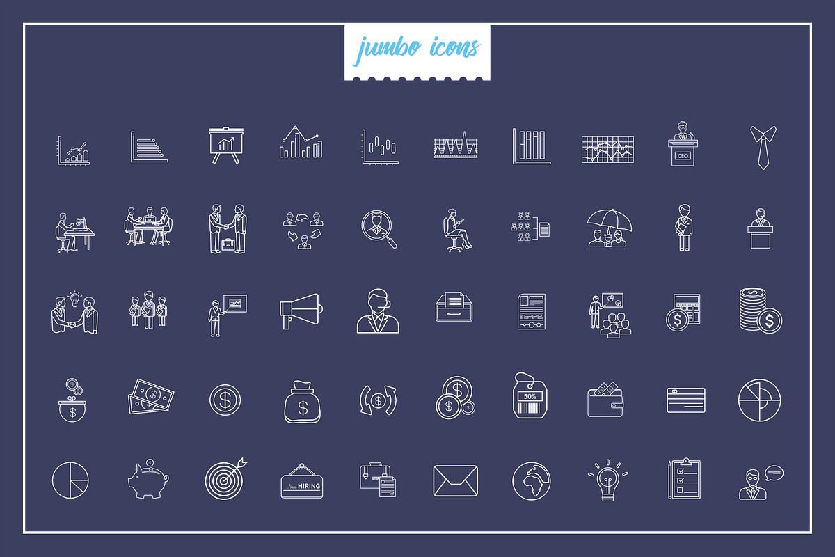 Business Line Vector Icons V2, an Outline Icon by Jumbo Icons (Photo 4 of 5)