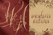 Wanderin Autumn Artisan Floral font, a Script Font by HypeWorksCo (Thumbnail 1 of 28)
