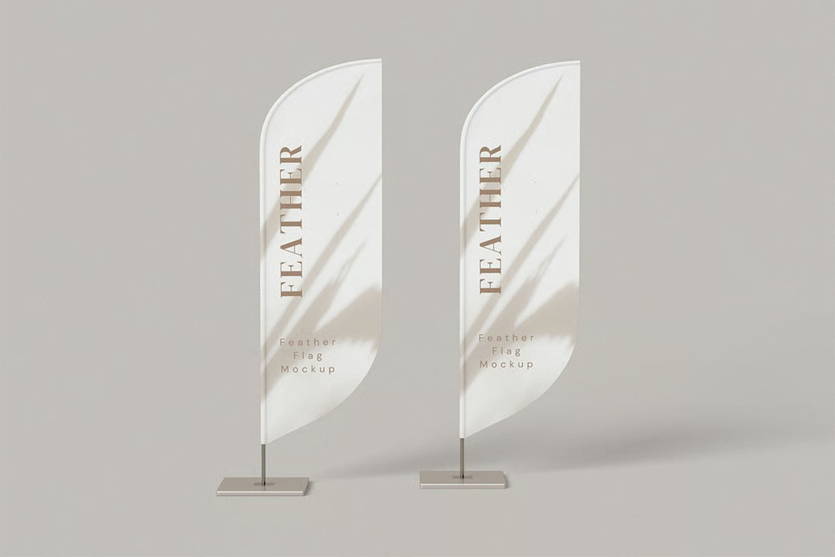 Feather Flag Mockup, an Advertising Mockup by zpackcreative (Photo 2 of 5)