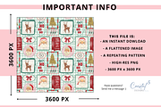 Vintage Santa Frame Seamless Pattern, a Pattern Graphic by Coastal 5 Designs (Thumbnail 3 of 3)