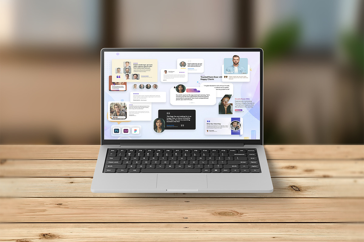 Modern Testimonial, an UI Kit Template by mockupbuys (Photo 2 of 2)
