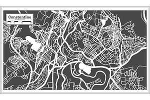 Constantine Algeria City Map