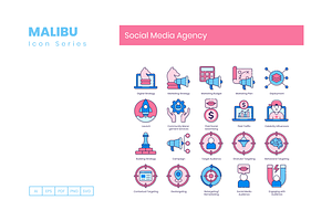 90 Social Media Agency Icons