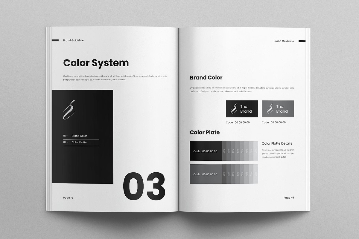 Brand Guideline Template, a Brochure Template by E-Type (Photo 4 of 8)