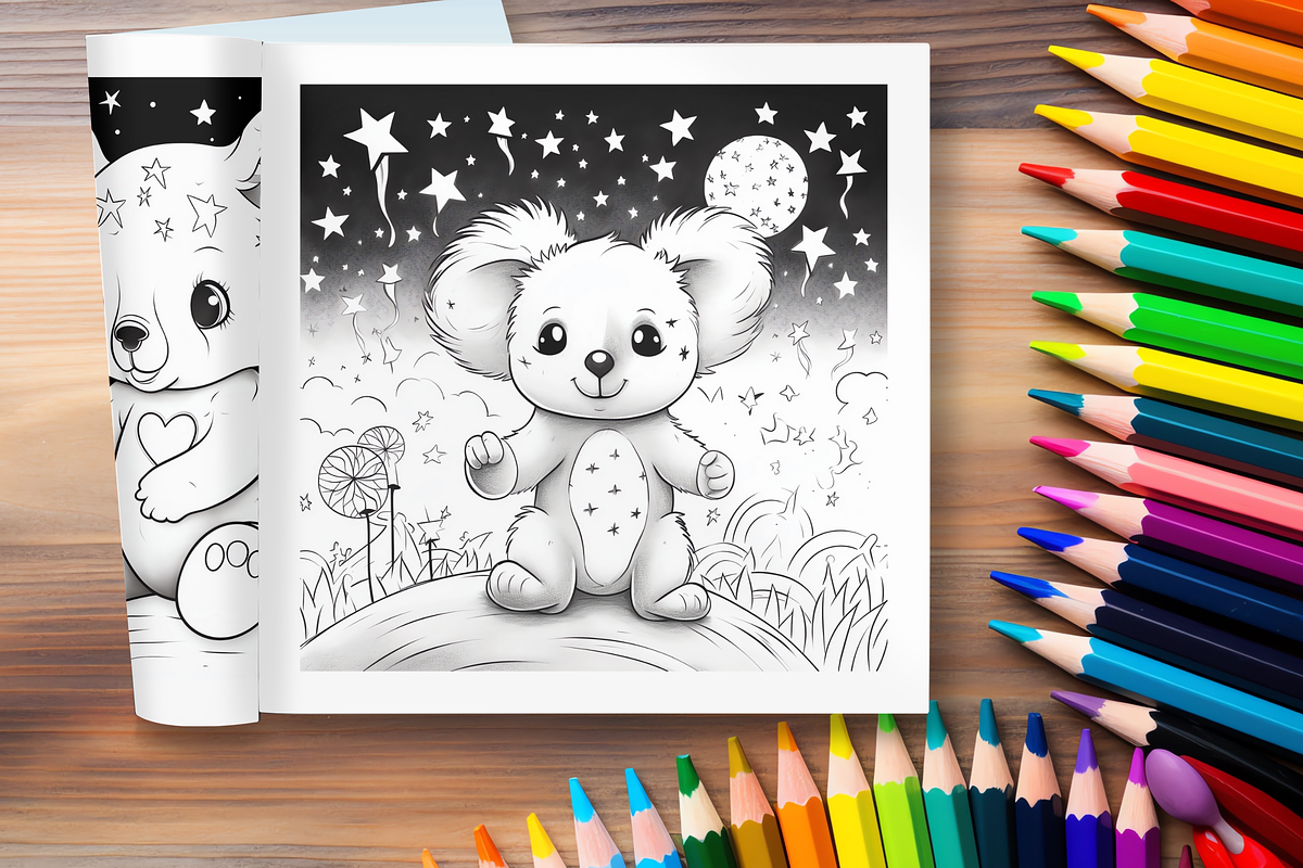 Koala Coloring Pages for Kids, a Brochure Template by LA Design (Photo 9 of 10)