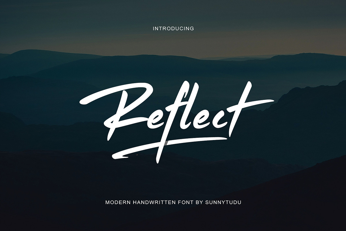 Reflect Handwritten Font, a Font by sunnytudu (Photo 1 of 8)