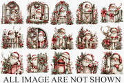 Peeking Santa Reindeer Christmas PNG, a Seasonal Illustration by Canvas Craft (Thumbnail 3 of 10)