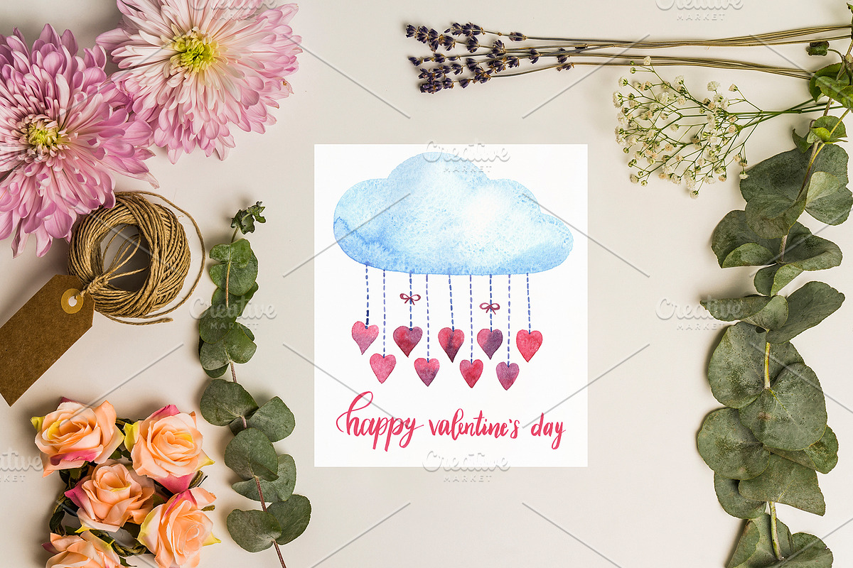 Watercolor set - Valentine's Day, a Decorative Illustration by Antikva17 (Photo 7 of 7)