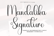 Mandalika Signature, a Handwritten Font by InermediaSTUDIO (Thumbnail 1 of 7)