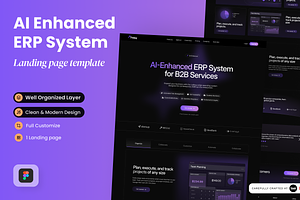 Al ERP System Website Landing Page, a Landing Page Template by SLAB! Design