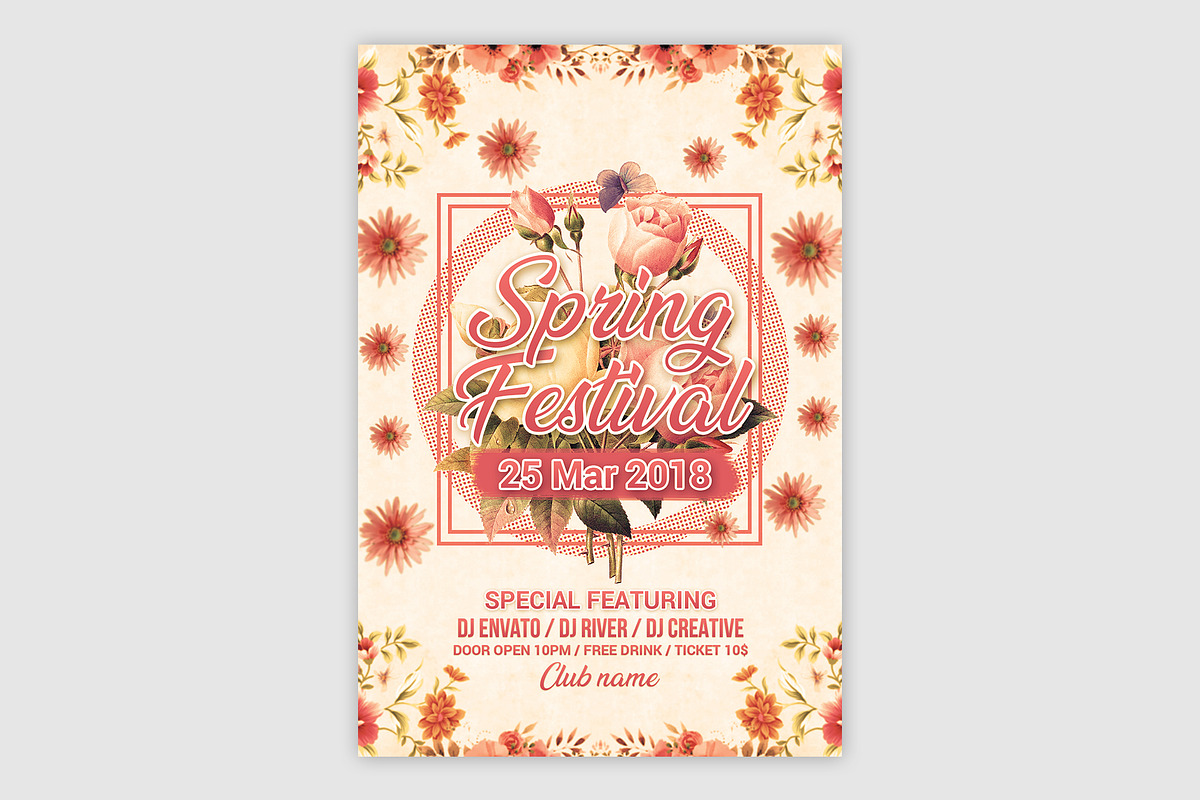 Spring Flyer, a Flyer Template by Creative designer