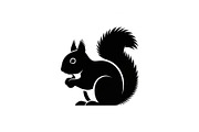 Squirrel Silhouette Vector Bundle, an Illustration by yasushie (Thumbnail 47 of 48)