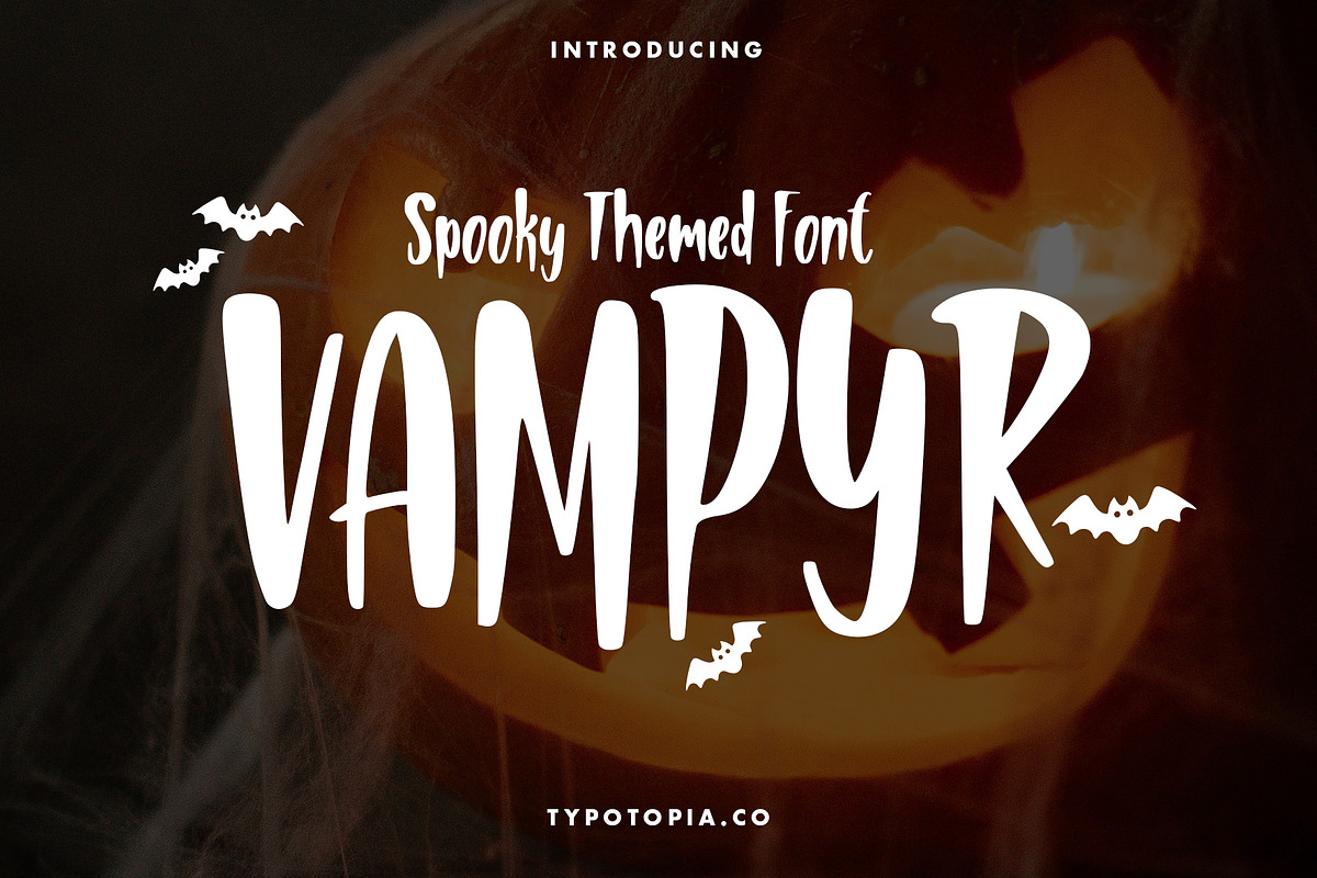 Vampyr Spooky Themed Font, a Sans Serif Font by edukka (Photo 1 of 6)