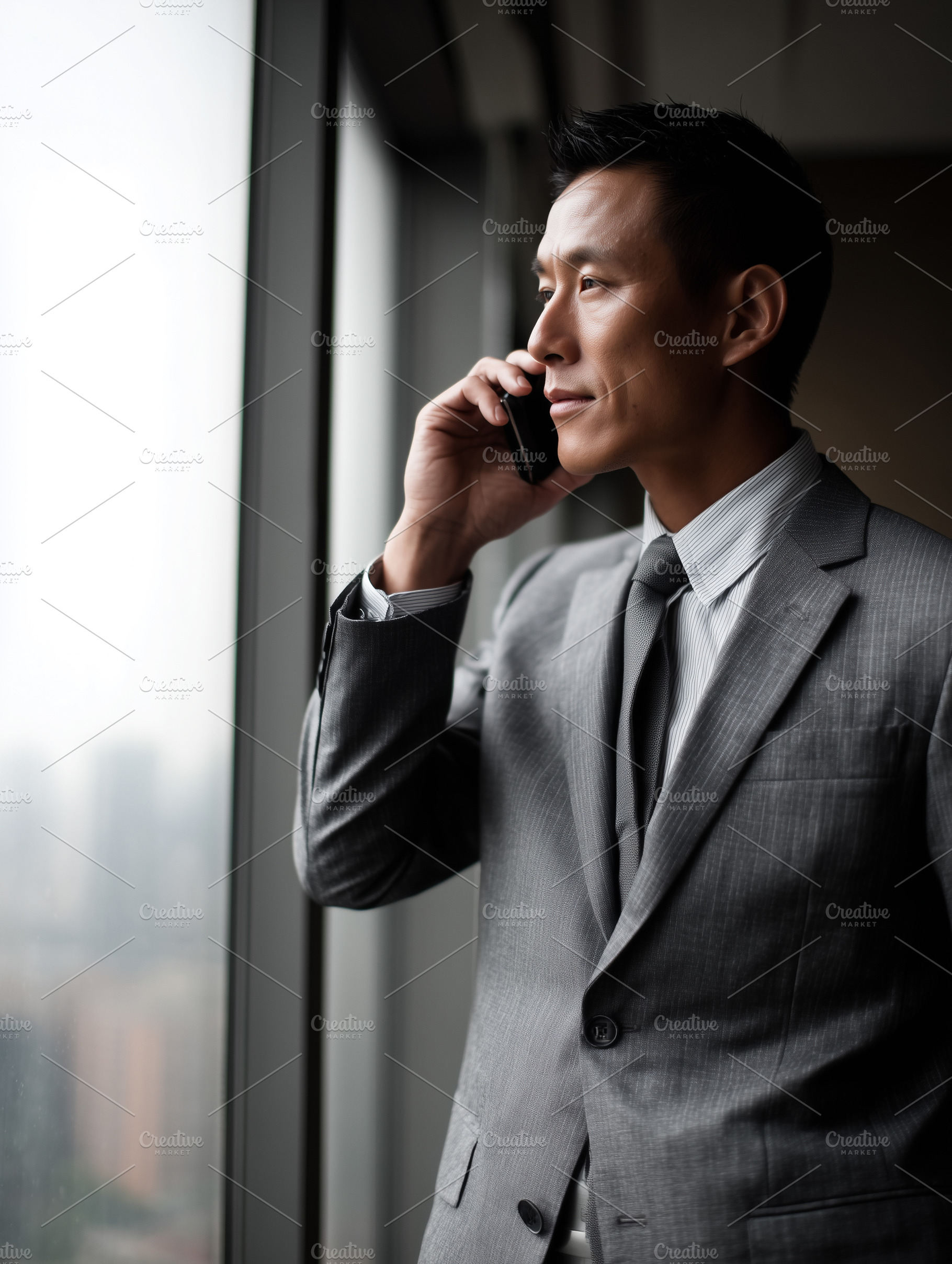Confident Asian businessman in suit, a Business Photo by MistyDay