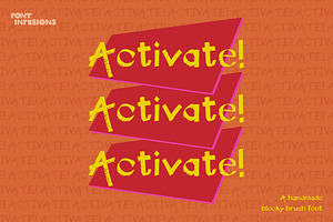 Activate! - blocky handwritten font