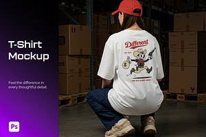 Women's Oversized T-shirt Mockup, a Shirt Mockup by Designer Dude