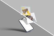Floating Social Maedia Pages Mockup, an Android Mockup by Izdihaar_Studio (Thumbnail 2 of 2)