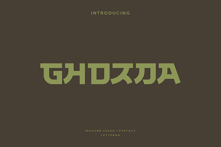 Ghozda - Modern Japanese Typeface, a Font by Letterna
