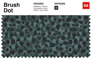 Brush Polka Dot Seamless Pattern