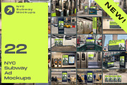 NYC Subway Mockup Bundle, an Advertising Mockup by NYC Billboard Mockups (Thumbnail 1 of 21)