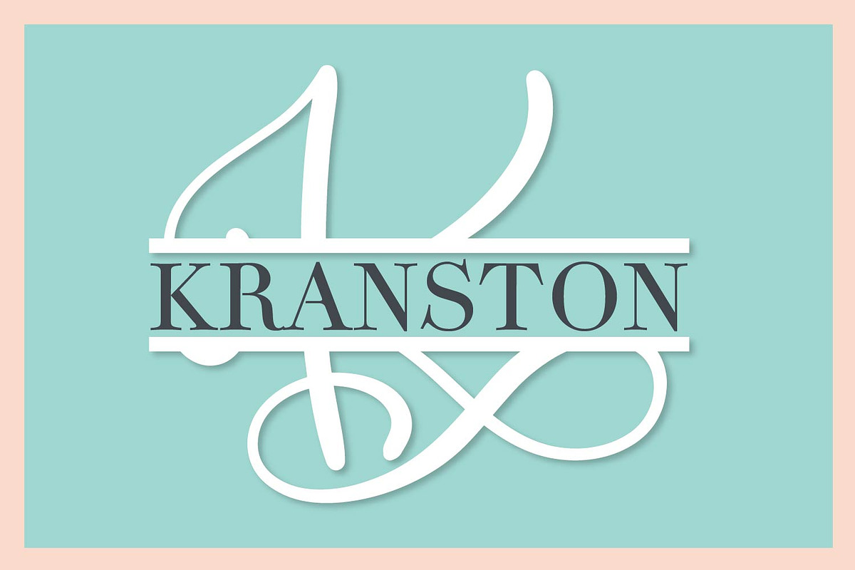 Split Monogram Font - All Letters preview 4