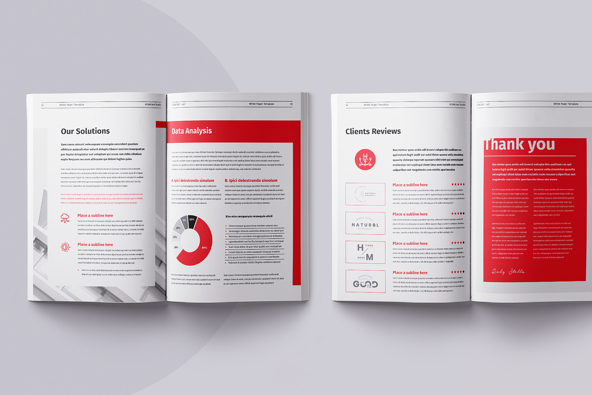 White Paper | Canva, Word, PPTX, InD, a Brochure Template by ArtisticLand (Photo 8 of 9)