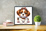 Dog Watercolor сlipart. Cute Puppies, an Illustration by SVGArt (Thumbnail 5 of 7)