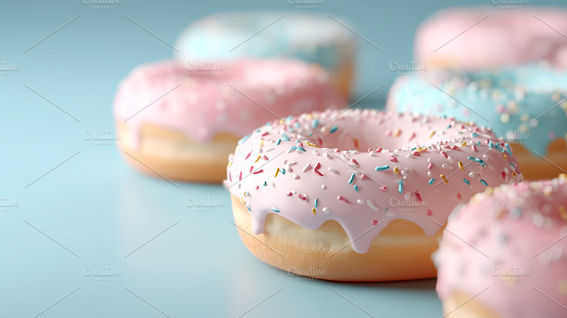 Soft pastel frosted donuts, a Food & Drink Photo by MistyDay