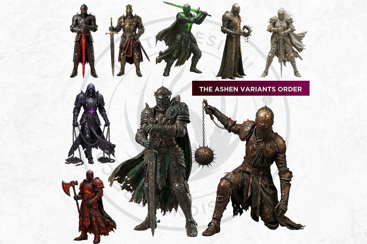 Knightly Orders Characters Cliparts, a Decorative Illustration by ...
