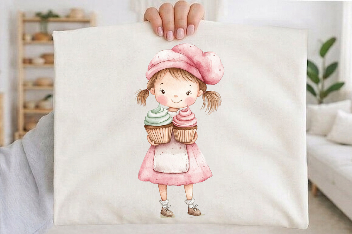 Watercolor Baking Party Clipart, an Illustration by designcity5 (Photo 5 of 5)