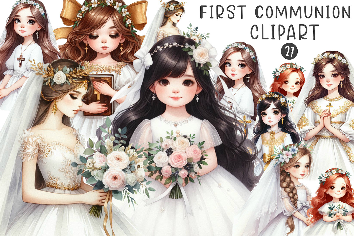 First Communion Clipart, an Illustration by CreationArt (Photo 1 of 5)