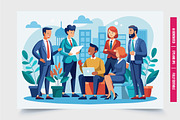 Business Team Discussing Project, a Finance Illustration by Tanuart (Thumbnail 3 of 3)