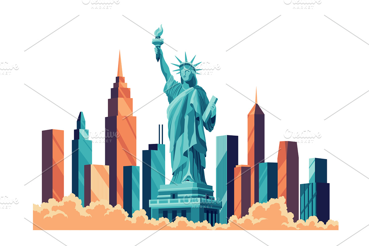 The Statue of Liberty flat, an Object Illustration by Things for designers