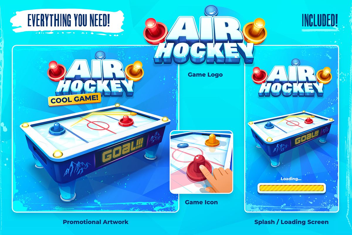 Air Hockey Game Assets, an Illustration by wowu (Photo 9 of 12)