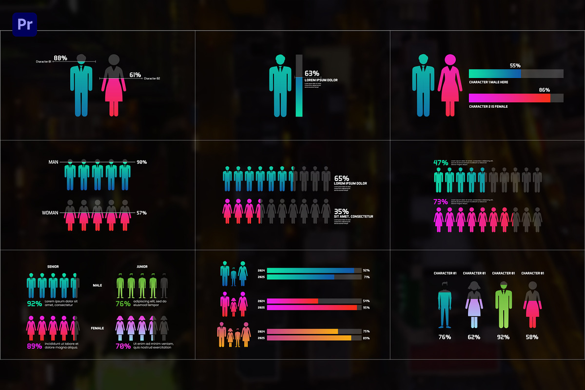 People Chart | Premiere Pro, a Templates & Theme by Gatamotion (Photo 1 of 2)