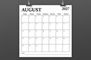 2027 Square 12x12 Calendar Template, a Stationery Template by Running With Foxes (Thumbnail 3 of 5)