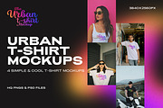 Urban T-Shirt Mockups, a Shirt Mockup by SPACECAKE (Thumbnail 1 of 7)