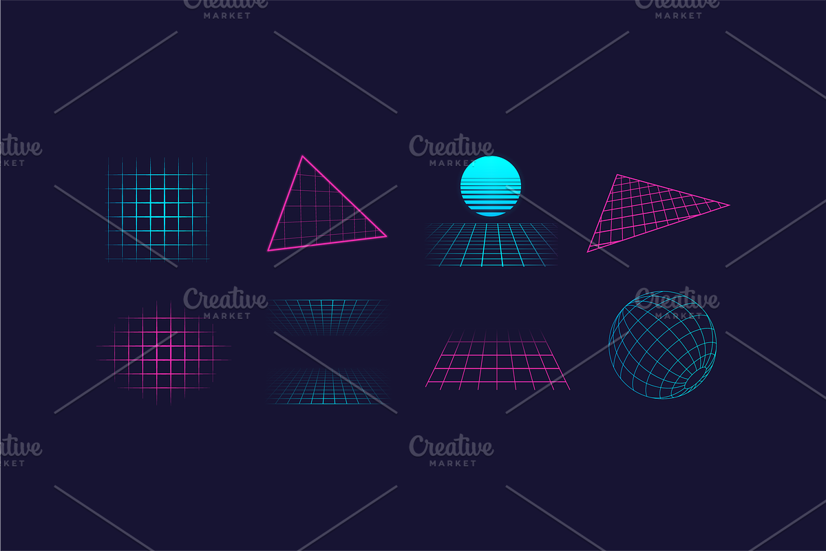 Neon Retro 80s Elements Pack, an Object Graphic by DenysHolovatiuk (Photo 8 of 10)