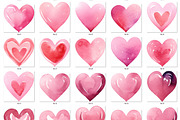 Watercolor heart clipart, an Object Graphic by MyLittleMeow (Thumbnail 5 of 7)